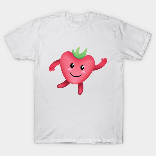 Strawberry Stroll T-Shirt by SWON Design